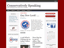 Tablet Screenshot of conservativelyspeaking.net